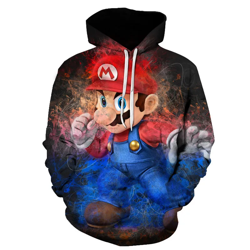 Классический мультфильм Mario Bros 3D печать куртка Мужчины/Женщины Повседневная