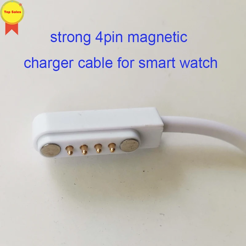 

Charger Cable For Smart Watch Backup 4pin Magnetic Charge Strong Charging Line For kw88 kw99 kw06 kw98 q100 q750 kw18 y3 h1 h2