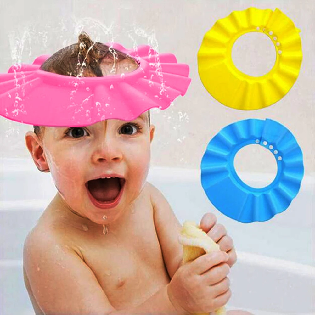 Adjustable Kids Shower Cap Baby Eva Soft Kids Shampoo Bath Shower Caps