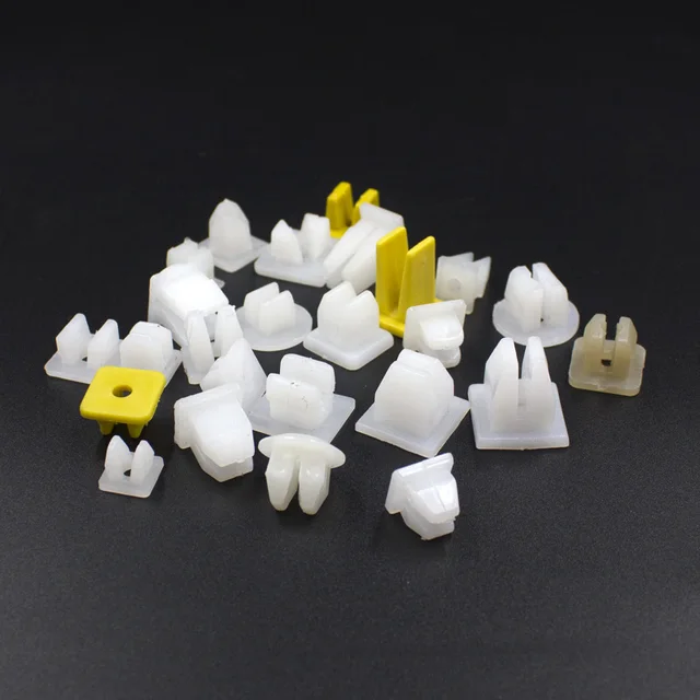 50 Pcs Mix Car Fixed Screw Square Round head Nut Screw Fixed Grommet Clip Plastic Snap In Fastener A7 Mix 50PCS