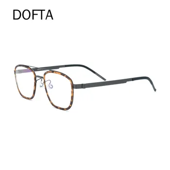 

DOFTA Prescription Eyeglasse Alloy Glasses Frame Men Women Acetate Vintage Square Myopia Optical Frames Eyewear 7006