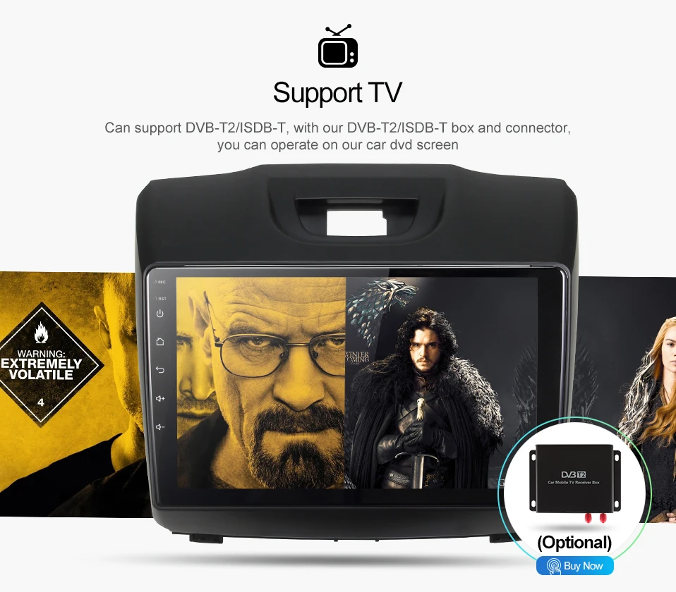 Perfect uniway android 8.1 car dvd for Chevrolet S10 ISUZU D-MAX 2015-2018 car radio gps navigation  with steering wheel Navigation GPS 15