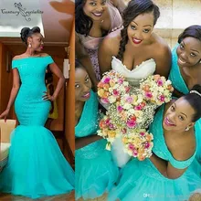Cheap 2020 African Bridesmaid Dresses Long Mermaid Wedding Guest Dress Maid Of Honor Gowns Off Shoulder Turquoise Wedding Party Gowns Cheap 2020 African Bridesmaid Dresses Long Mermaid Wedding Guest Dress Maid Of Honor Gowns Off Shoulder Turquoise Wedding Party Gowns