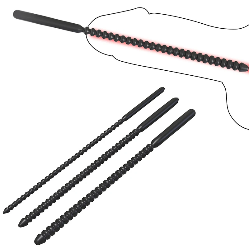5/7/9mm Urethral Catheter Dilator Horse Eye Stimulation Silicone Penis Plug for Men Male Masturbation Plug Bdsm Sex Toys