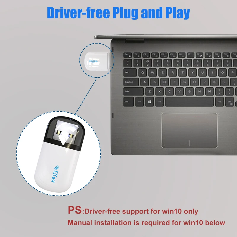 

Wireless Adapter Dual Band 2.4G 5G for bluetooth v4.1 Mini Network WiFi Dongle Plug And Play Receiver For Phones Tablets pc