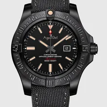 Роскошные брендовые новые серебристые черные холщовые резиновые автоматические мужские механические часы из нержавеющей стали спортивные часы сапфир ограниченная AAA