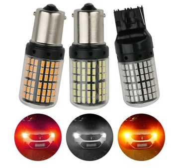 

by DHL or Fedex 100pcs 1156 Ba15s T20 LED P21W W21W PY21W LED Canbus Bulbs Flash lights Car Turn Signal Parking lights 144 smd