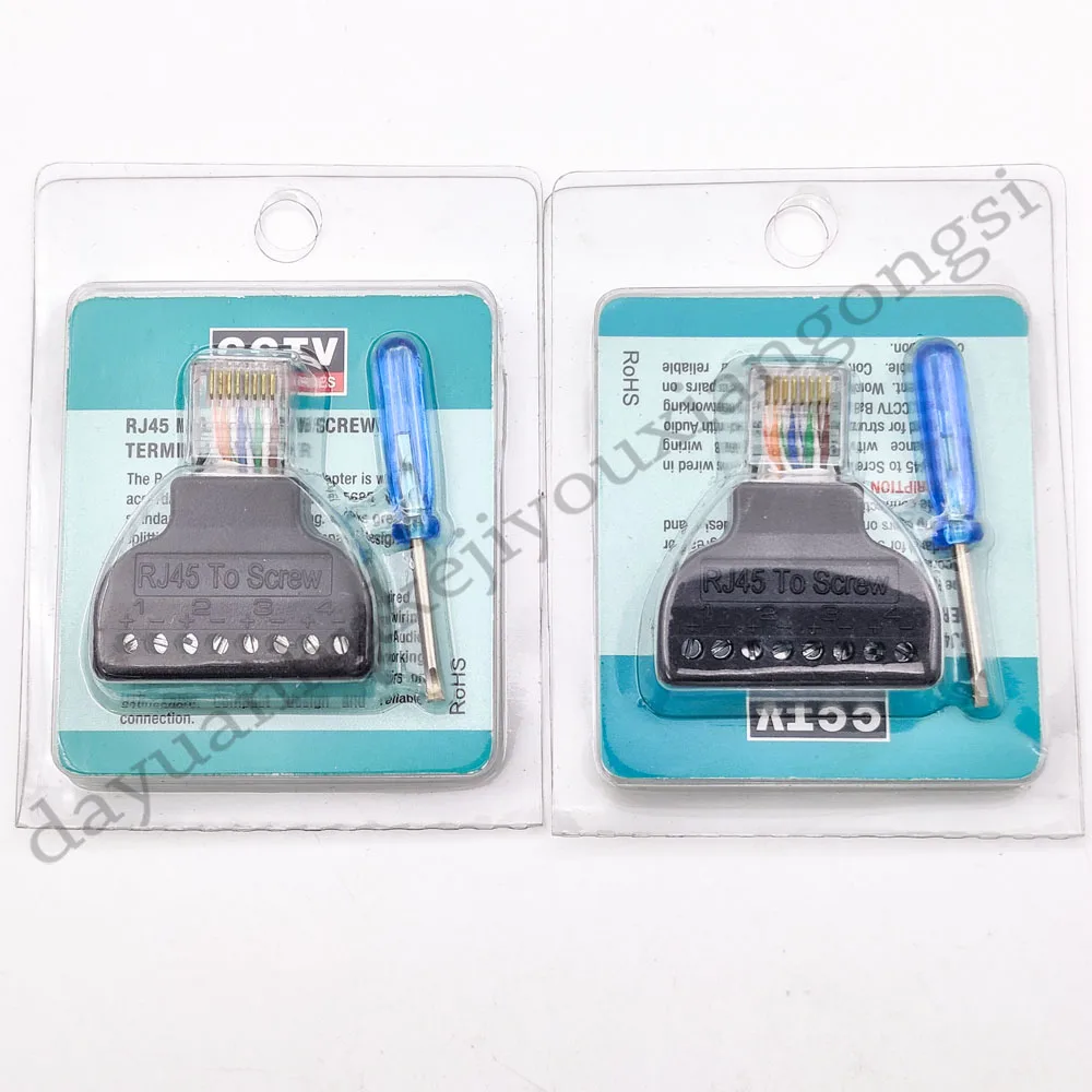 Новый высококачественный разъем Ethernet RJ45 штекер к винтовой клемме 8 контактный