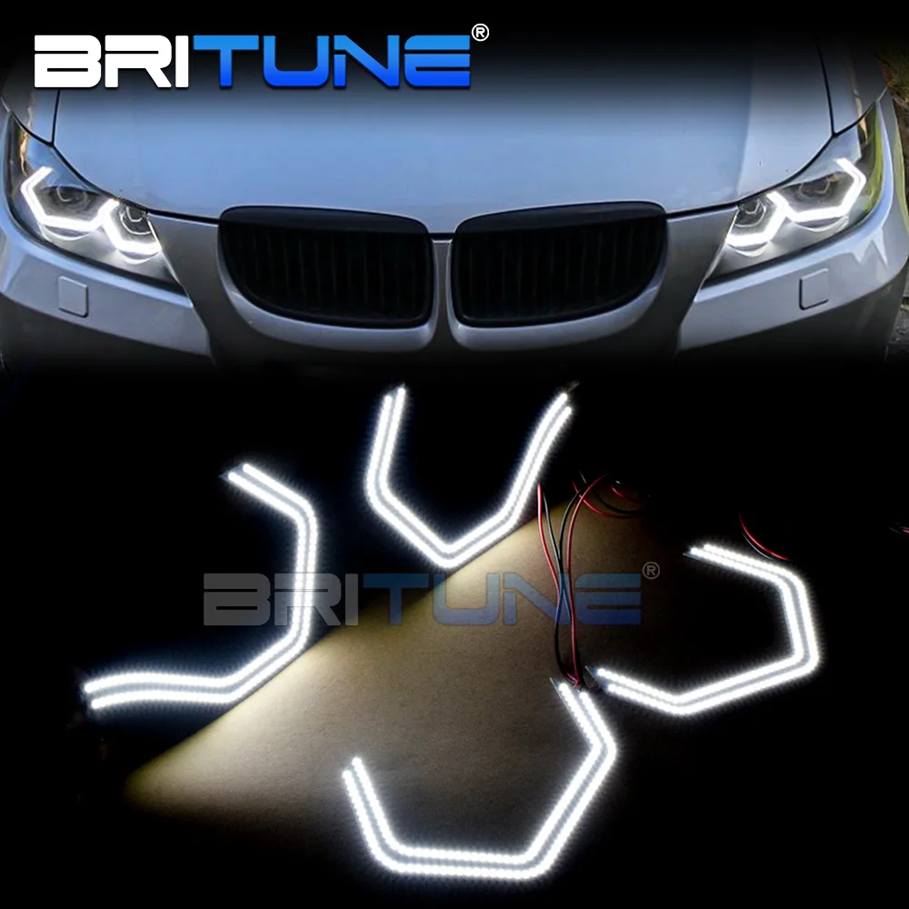 

LED Angel Eyes Tuning For BMW E90 E60 F30 F31 F34 E46 F10 E61 Headlight Iconic M4 Style Turn Signal Halo Concept Light Accessory