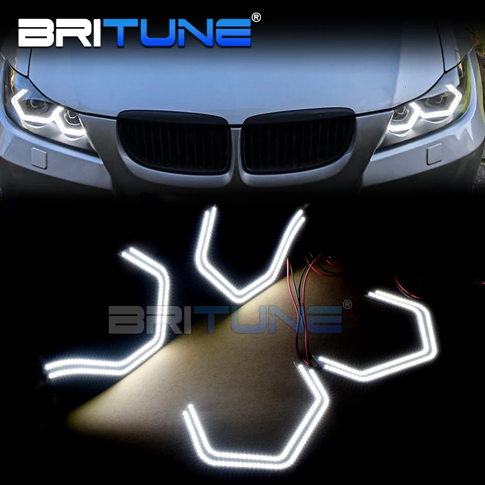 Led Angel Eyes Tuning For Bmw E90 E60 F30 F31 F34 E46 F10 E61 Headlight  Iconic M4 Style Turn Signal Halo Car Lights Accessories - Projector Lens &  Accessories - AliExpress