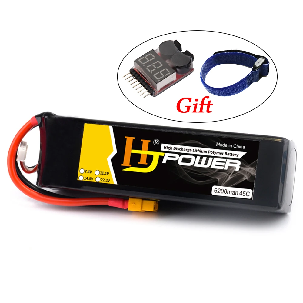 RC батарея. HJ мощность 14 8 V 4S 6200MAH 45C T штекер/XT60 разъем Lipo батарея для 1/8 автомобиль/Rc