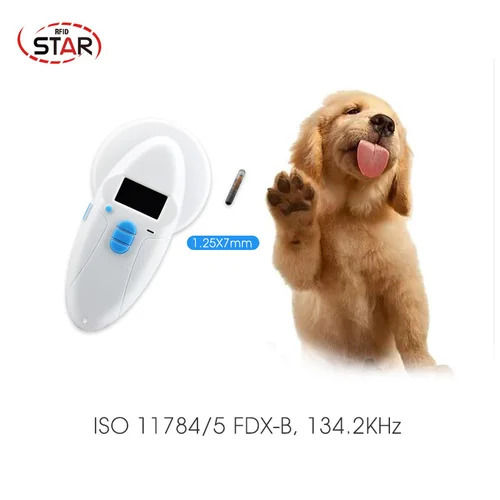 동물 주입용 동물 마이크로칩 전용 개 칩 소 RFID 태그, EM4305 FDX-B, 134.2KHz, ISO 11784/11785, 100 개, 1.25x7mm 2