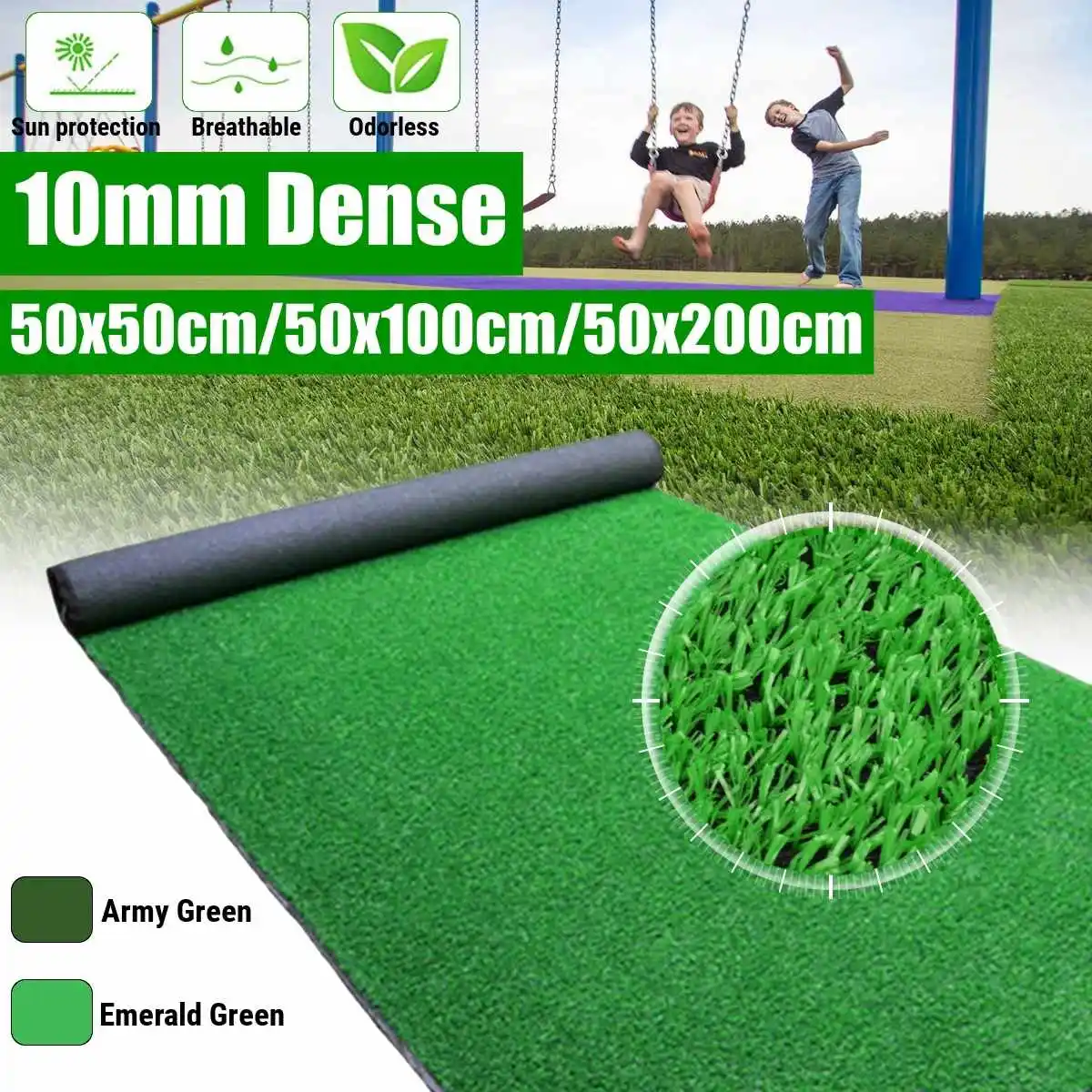 2Mx4M Artificial Grass Mat Cheap Top Quality Realistic Fake Lawn 10mm Astro Turf 