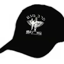 Черная бейсбольная кепка с принтом krav Maga