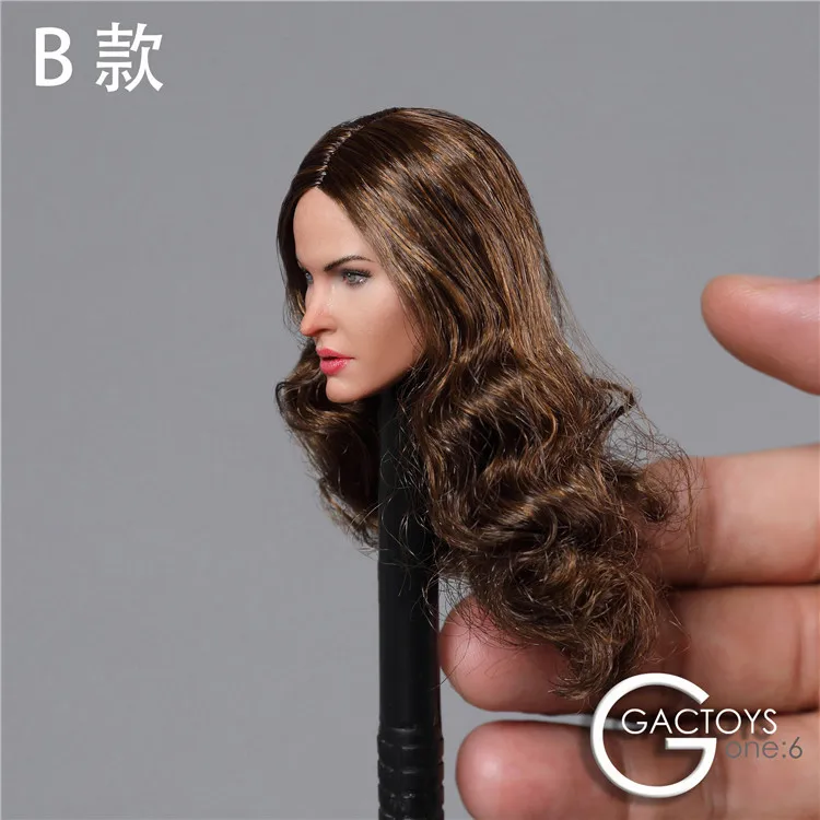 GACTOYS GC029 A B C 1/6 Меган Лисичка голова лепить длинные прямые волосы F Женский 12 ''фигура тела