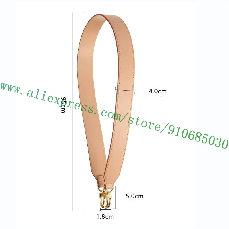 Genuine Vachetta Leather Bag Strap For Luxury Designer Lady Handbag Women Purse Tote Shoulder Carry Belt Non-adjustable 95*4cm