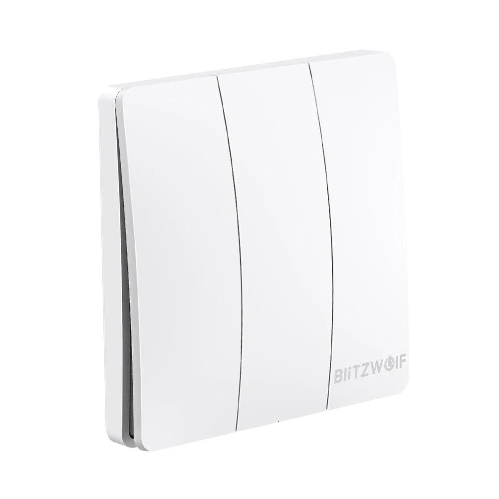 Three Way BlitzWolf BW SS2 100 Вт/50 Вт RF 433 МГц модуль умного дома автономный беспроводной переключатель контроллер 1 2 3 комплект совместим с BW-SS1 - Цвет: Three Way