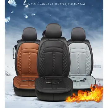 

12V Heated Car Seat Covers Cushion Universal Seat Heater for Winter Heating Thermal Seatpad Non-Slip Knitting Fiber Mat