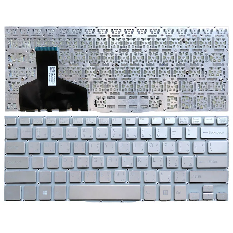 Арабский Серебряный Клавиатура для ноутбука sony VAIO Fit 13 13A 13N SVF13 SVF13A SVF13N