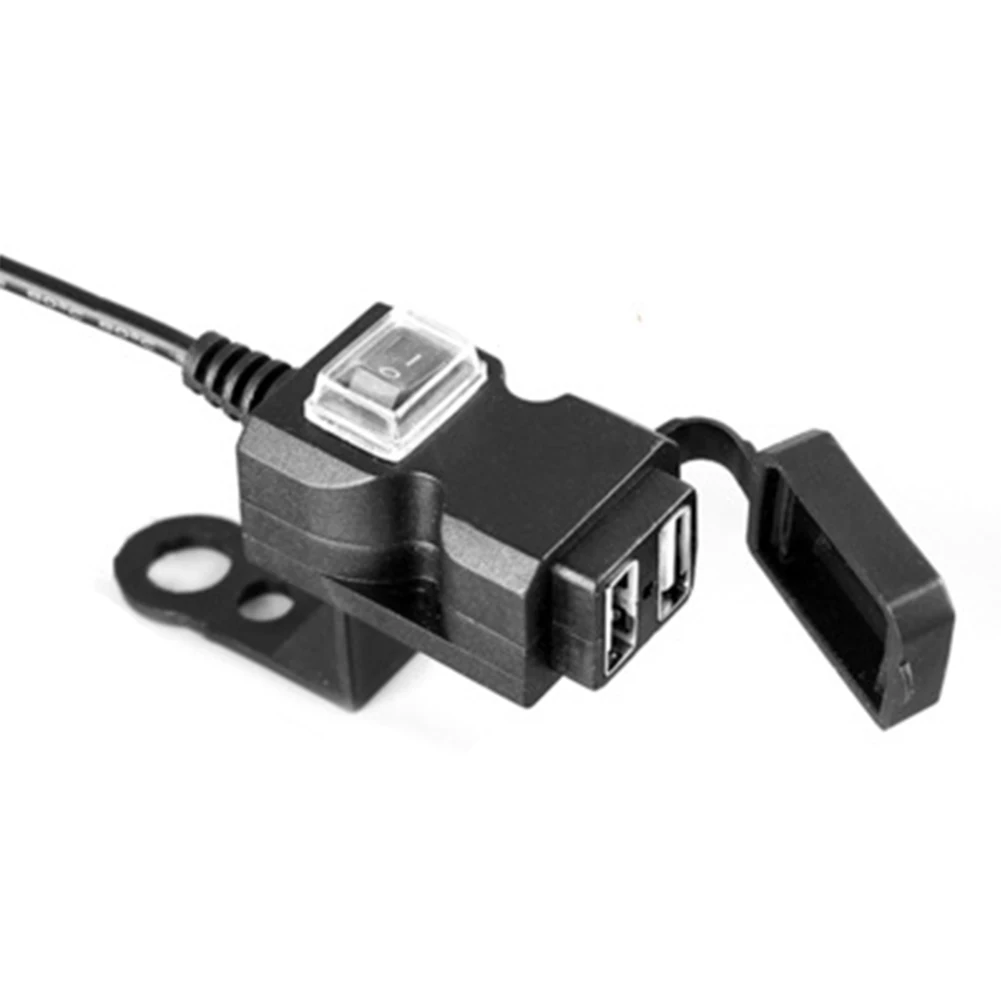 Dual USB Port Mounts Socket Moto Accessories Adapter Charger For Phone Waterproof Motorcycle Power Supply 9-90V | Автомобили и