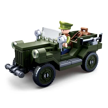 

NEW Boy Assembling World War GAZ-67 Jeep Building Blocks Model Sets Bricks Classic For Children Toys Kids Gift