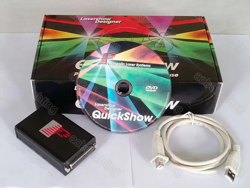

Pangolin QuickShow 3 LaserShow Designer Software + Interface + 16 ft ILDA Cable 25 pin stage lighting effect