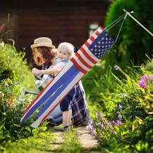 Всесезонная кантри флаг Windstock в вышитом патриотическом подвесном украшении Windsock Home docor открытый