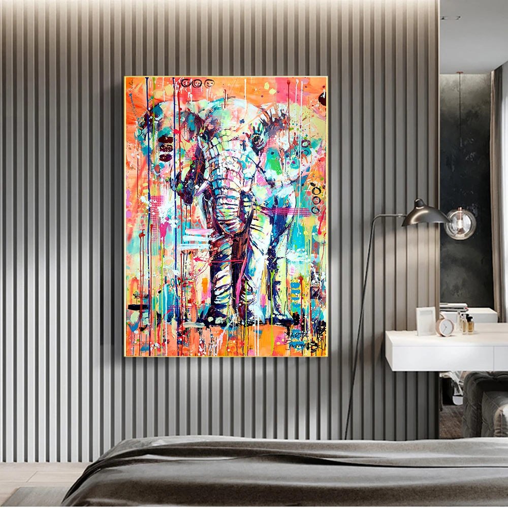 Modular-Canvas-Color-Elephant-Home-Decoration-Prints-Graffiti-Painting-Poster-Modern-Wall-Art-Animal-Pictures-For (1)