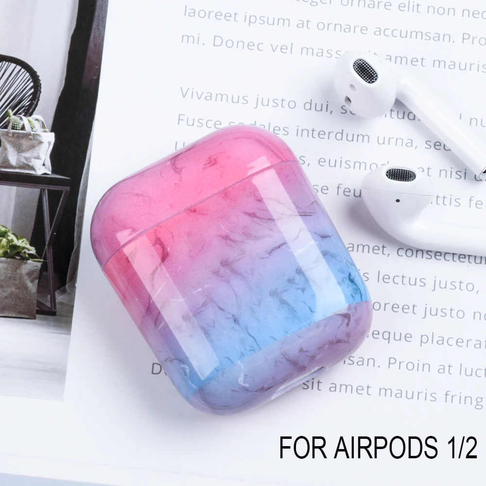 Чехол для Apple AirPods Pro 2 1 наушники Мода Пара Мраморный Узор Жесткий ПК Коробка для наушников чехол для AirPods Pro 2 1 чехол Funda - Цвет: 04