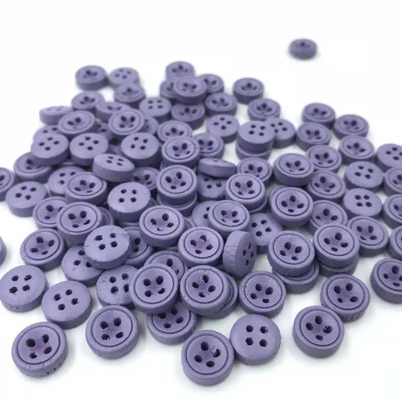 purple-200 DIY 200 шт с 4 отверстиями смешанный цвет круглый диван кнопки для шитья скрапбукинга 9 мм - Цвет: purple-200