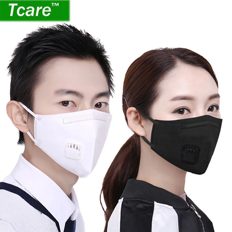 

2Pcs/Lot Fashion Unisex Cotton Breath Valve Mouth Mask Anti-Dust Anti Pollution Mask with Activated carbon filter respirator