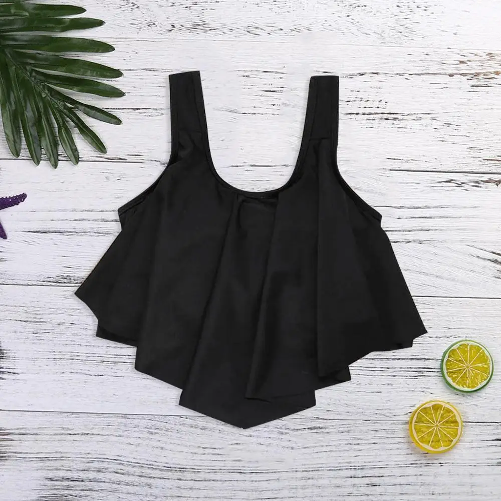 2019 Summer New Women High Waisted Bikini Swim Shorts Sexy Top Ruffled Bottom Swimsuit Swimwear Bathing Suit Bikini Set