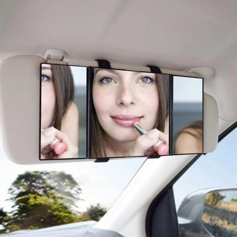 Car Cosmetic Makeup Mirror Sun Visor Mirror Sun-shading Automobile Decoration Mirror Car Accessories