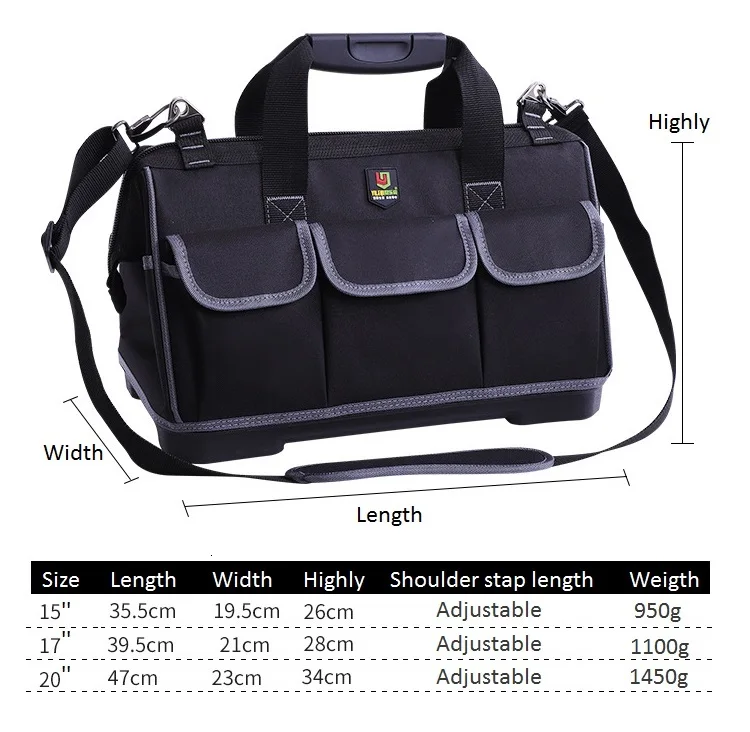 Большая вместительная сумка для инструментов, органайзер, ремень через плечо, мужские дорожные сумки, сумка, рюкзак, гаечный ключ, электрик, Карпентер, набор инструментов