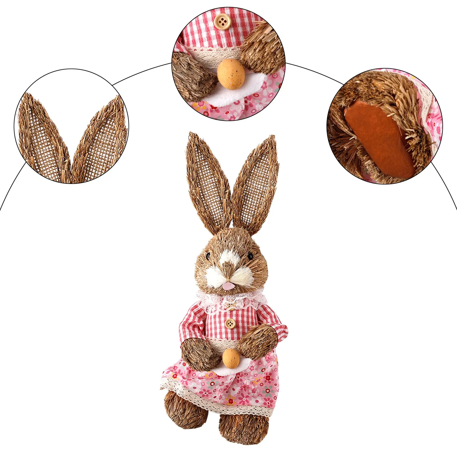 Simulation Rabbit for Party Window Home Decor Photography Prop Garden Rabbit Easter Theme Party Decor Easter Party Supplies