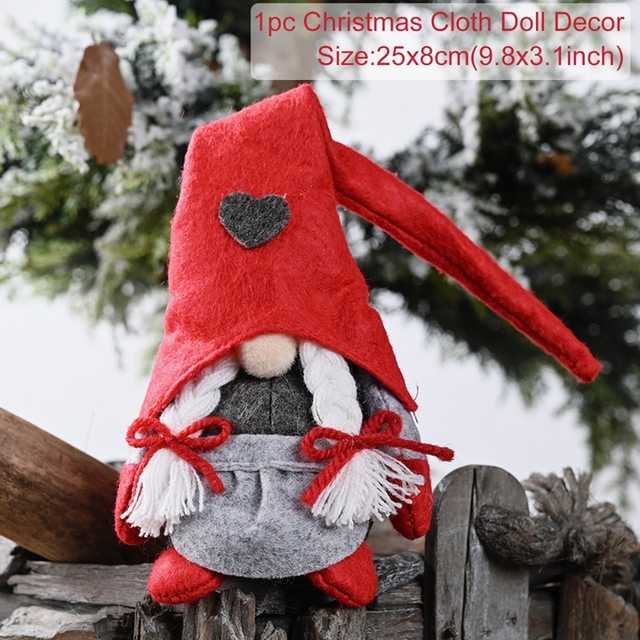 Christmas Gnomes Elf Doll Christmas Decor For Home Table 2021 Christmas Ornament Xmas Gifts Natal Navidad New Year 2022