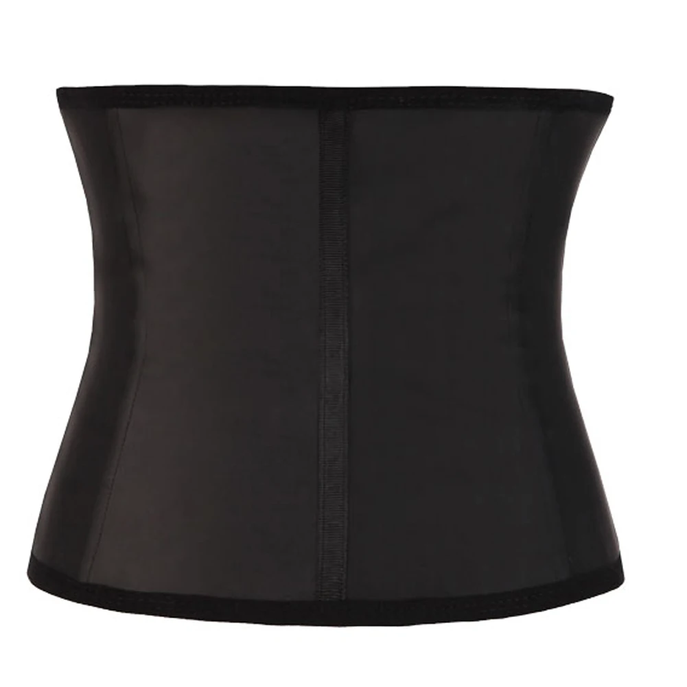 Women Rubber Latex Waist Trainer Corset Body Shaper Slimming Belt Waist Cincher2 layer 9 Steel Bones Shapewear