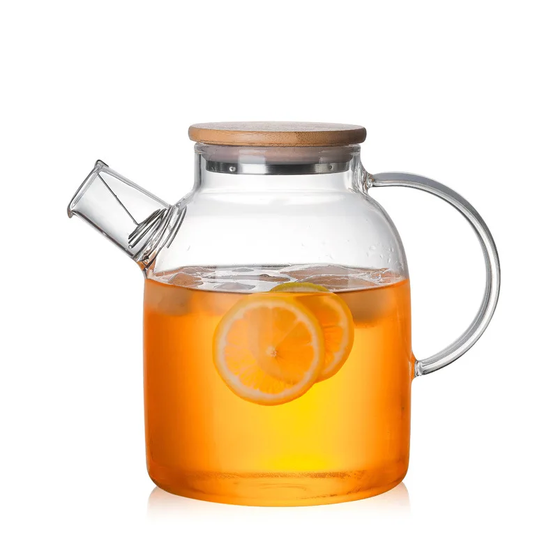 Прозрачный стеклянный чайник большой емкости 1000ml01800ml термостойкий фильтр