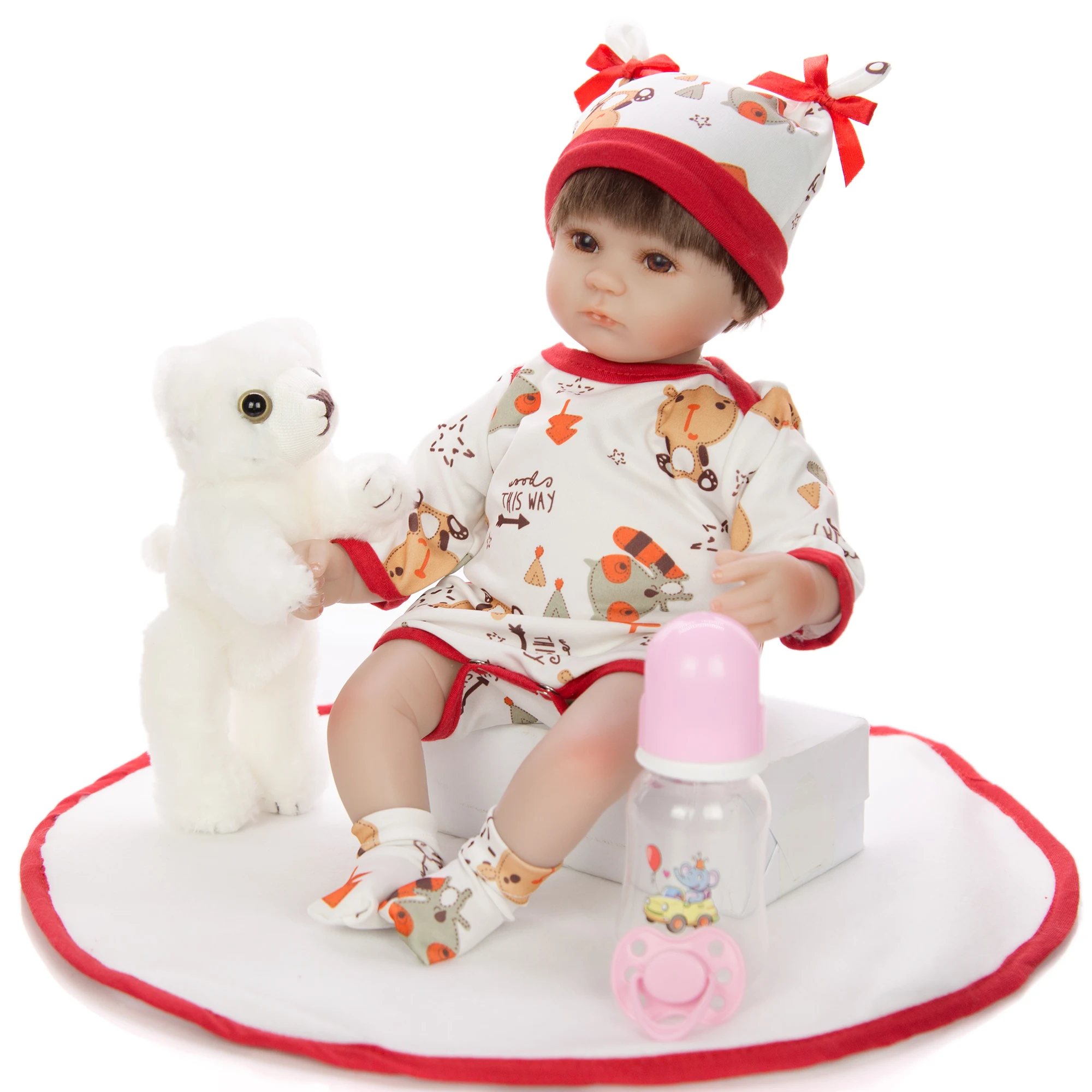 Прекрасный 17 дюймов 43 см Кукла Reborn Baby Мягкая силиконовая виниловая Кукла Reborn Boneca плюшевая игрушка девочка для детей оплата Подарочная коллекция