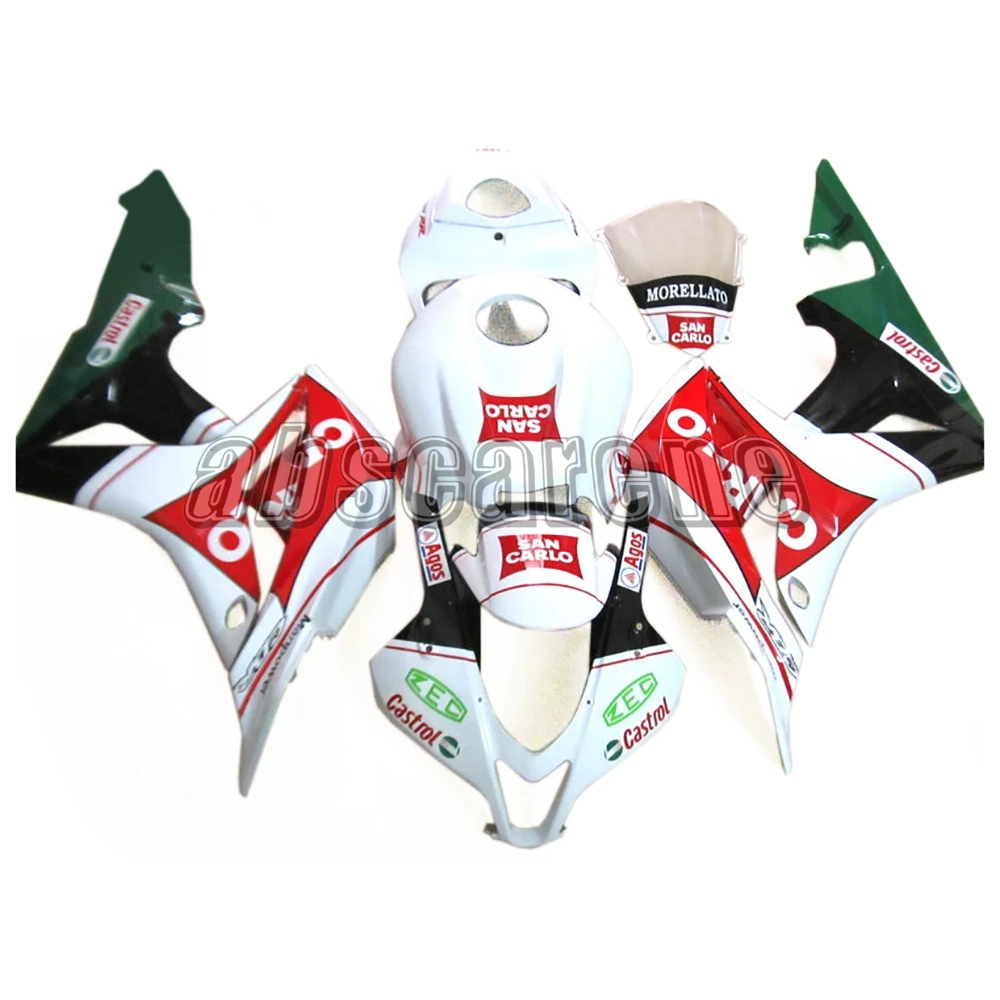 Полный комплект обтекателя для Honda CBR600RR F5 2007 2008 CBR 600 RR 07 08 ABS пластиковые детали для мотоцикла кузов белый зеленый красный