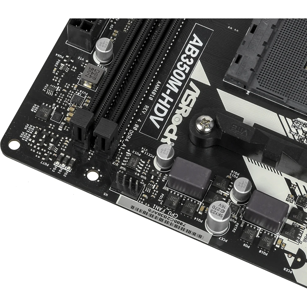 Материнская плата Asrock AB350M-HDV R4.0 Soc-AM4 AMD B350 2xDDR4 mATX AC`97 8ch(7.1) GbLAN RAID+VGA