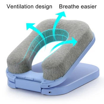 

Foldable Travel Pillow Portable Memory Cotton Pillow Bolster Comfortable Sleep Plane Car Soft Cushion Office Desk Nap Pillow #
