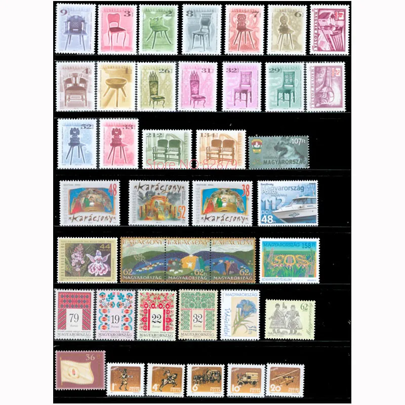 Hungary Postage Stamps Collection 38 PCS Differnt All New Unused