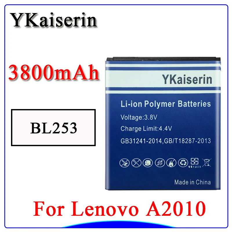 Аккумулятор BL253 на мобильный телефон 3800 мАч для Lenovo A2010 A1000 A1000m A 1000 перезаряжаемые
