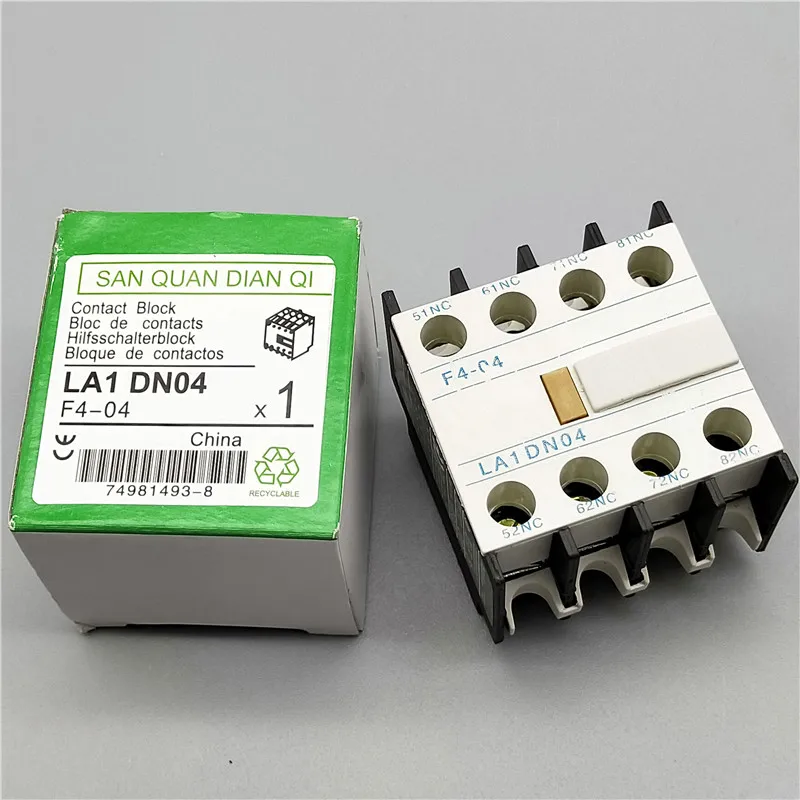 LA1-DN22 LA1-DN11 F4-22 F4-11 контактор переменного тока блок вспомогательный контакт для CJX2 LC1-D контактор переменного тока 4 полюса - Цвет: F4-04(4NC)