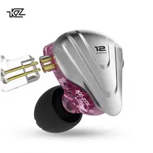 KZ ZSX Терминатор металлическая гарнитура 5BA+ 1DD Гибридный HIFI бас наушники капельки шумоподавление в ухо наушники