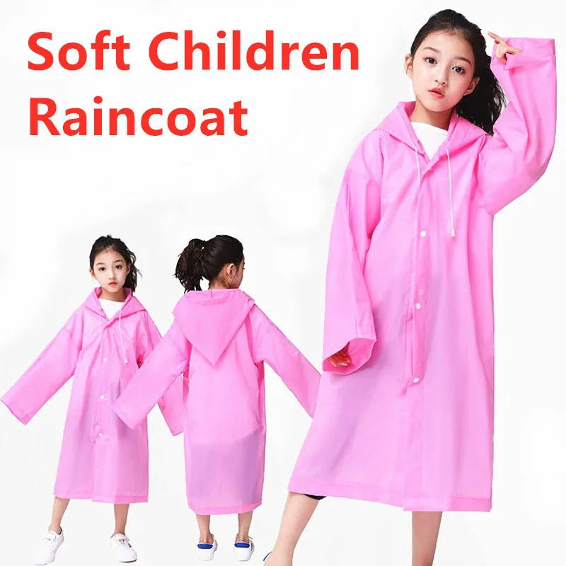 2020 New Arrival EVA Children Raincoat Thickened Waterproof Rain Coat Kids Transparent Tour Rainwear Student Rainsuit | Дом и сад
