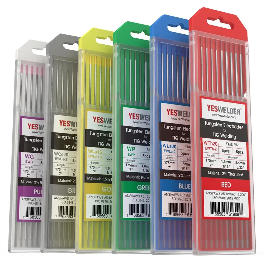 YESWELDER 10 pk TIG сварочный вольфрамовый электрод WP/WT20/WC20/WL15/WL20/WX|Вольфрамовый электрод|