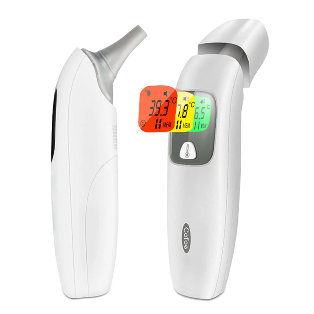 Digital Infrared Thermometer Forehead Ear Non-Contact medical LCD Body Fever Baby/Adult Temperature measure