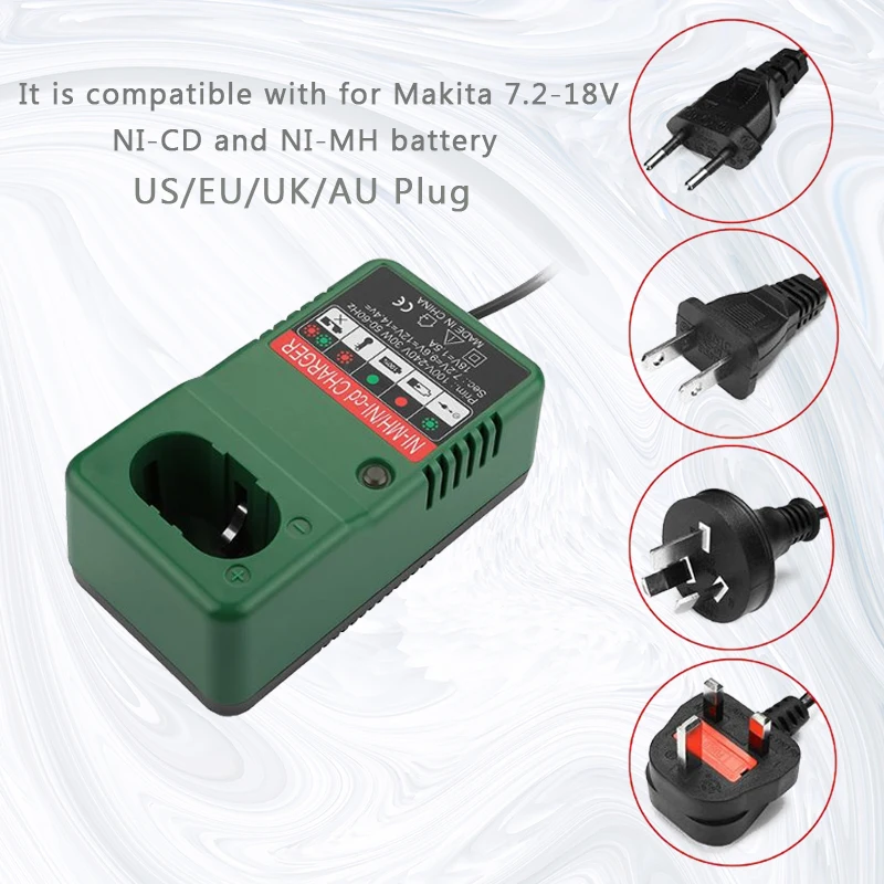 Suitable for Ni-cd&Ni-Mh Battery Charger 9.6V/12V/14.4V/18V for